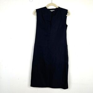 Jil Sander Womens S/M Size 38 Knee Length Silk Dress Sleeveless‎ Office Career